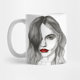 Sasha with Red Lips Mug